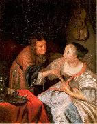 MIERIS, Frans van, the Elder Carousing Couple china oil painting reproduction